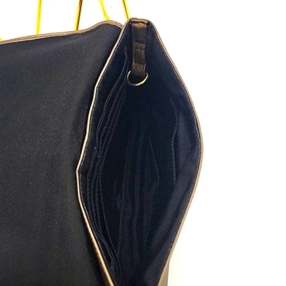 COACH Metallic Clutch Leather Wristlet Gold Hardware